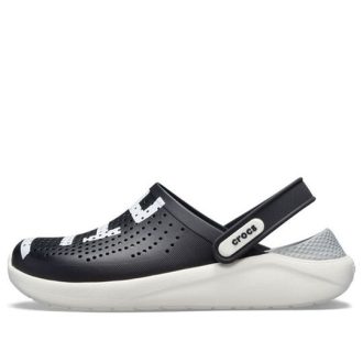 Zuecos Crocs LiteRide con logotipo «Negro y blanco» 205554-066