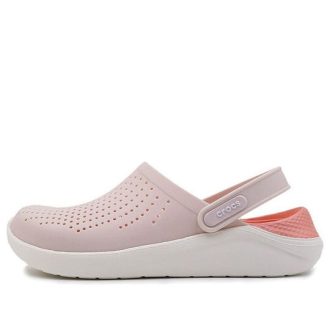 Zuecos Crocs LiteRide para adultos, color rosa y blanco, 204592-6PL
