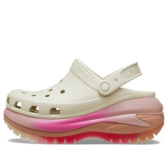 Zuecos Crocs Mega Crush Color Dip «Blanco y rosa» 208988-2Y3