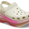 Zuecos Crocs Mega Crush Color Dip «Blanco y rosa» 208988-2Y3