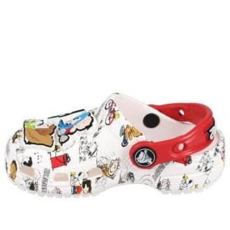 Zuecos Crocs Peanuts Classic (GS) «Blanco y rojo» 208631-94S