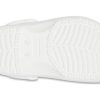 Zuecos Crocs (PS) Classic Baya con forro, color blanco y gris, 207500-11H
