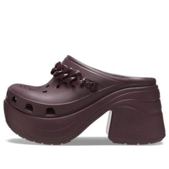 Zuecos Crocs Siren Chain para mujer, color cereza oscuro, 209018-6WD