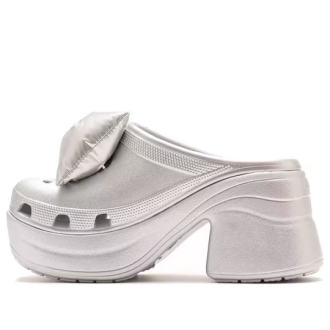 Zuecos Crocs Siren Metallic Bow (mujeres) «Plateados» 210050-0P1
