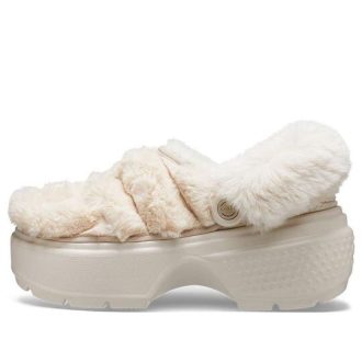 Zuecos Crocs Stomp acolchados para mujer «Stucco» 208938-160