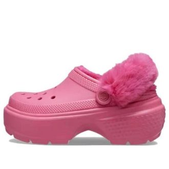 Zuecos Crocs Stomp con forro rosa (mujeres) 208546