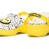 Zuecos Crocs (WMNS) x Smiley World Charm Classic con plataforma en amarillo y blanco 207980-94S