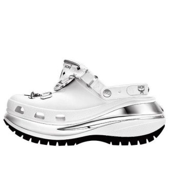 Zuecos Crocs x MCM Mega Crush «Blanco Plateado» MEXDAMM08WT